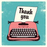 Vector Retro- Schreibenverfasser, danke zu kardieren lizenzfreie abbildung Vector Retro- Schreibenverfasser, danke zu kardieren lizenzfreie abbildung