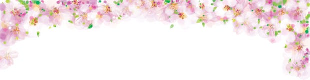 Vector roze, bloemengrens, tot bloei komende sakuraboom royalty-vrije illustratie Vector roze, bloemengrens, tot bloei komende sakuraboom royalty-vrije illustratie