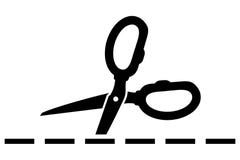 Vector scissors icon, hair cut label, scissors cutting, barber sign icon, cut line on white background, black scissors logo vector illustration Vector scissors icon, hair cut label, scissors cutting, barber sign icon, cut line on white background, black scissors logo vector illustration