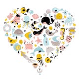 Vector Sea Animals vector illustration Vector Sea Animals vector illustration