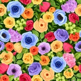 Seamless background with colorful flowers. Vector illustration. vector illustration Seamless background with colorful flowers. Vector illustration. vector illustration