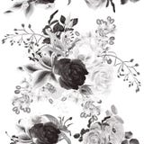 Vector seamless background with roses in monochromic color Royalty Free Stock Images Vector seamless background with roses in monochromic color Royalty Free Stock Images