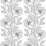 Vector Seamless Monochrome Floral Pattern vector illustration Vector Seamless Monochrome Floral Pattern vector illustration