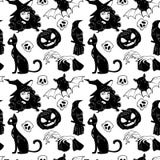 Vector seamless pattern with Halloween cute hand drawn elements royalty free illustration Vector seamless pattern with Halloween cute hand drawn elements royalty free illustration