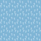 Vector Seamless Pattern, Little Flowers On Blue Royalty Free Stock Photography