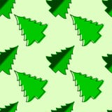 Vector Seamless Pattern Of Christmas Tree Stock Photo