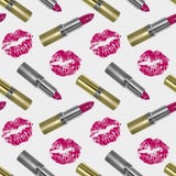 Vector seamless pattern with realistic 3d lipstick, golden color lipstick texture on white background stock illustration Vector seamless pattern with realistic 3d lipstick, golden color lipstick texture on white background stock illustration