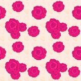 Vector Seamless Pattern With Rose Stock Image