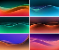 Vector Set of Abstract Colorful Multicolored Wave Backgrounds vector illustration Vector Set of Abstract Colorful Multicolored Wave Backgrounds vector illustration