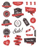 Vector set of banners, labels, ribbons and stickers.