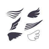 Vector Set of Bird Wings Silhouettes stock illustration Vector Set of Bird Wings Silhouettes stock illustration