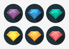 Vector set of colored diamonds royalty free illustration Vector set of colored diamonds royalty free illustration