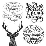 Vector set of hand drawn unique typography design element stock illustration Vector set of hand drawn unique typography design element stock illustration
