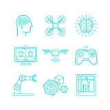 Vector set of icons in trendy linear style royalty free illustration Vector set of icons in trendy linear style royalty free illustration