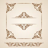 Vector Set Of Borders, Decorative Elements. Royalty Free Stock Photography