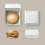 Vector Set of Realistic Container fwith Hamburger vector illustration Vector Set of Realistic Container fwith Hamburger vector illustration