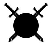 vector-sign-swords-shield-isolated-white