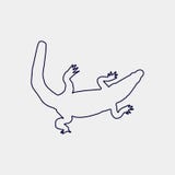 Vector silhouette of a crocadile on a white background stock illustration Vector silhouette of a crocadile on a white background stock illustration