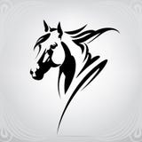 Vector silhouette of a horse`s head