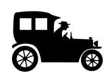 Vector Silhouette Of The Old-time Car Royalty Free Stock Photos Vector Silhouette Of The Old-time Car Royalty Free Stock Photos