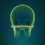 Vector skull hologram. Digital danger. Futuristic technology virus illustration Stock Photos Vector skull hologram. Digital danger. Futuristic technology virus illustration Stock Photos