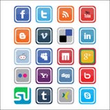 Vector Social Media Icons Stock Photography