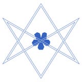 Vector symbol for esoteric community: The unicursal hexagram or six-pointed star drawn unicursally.