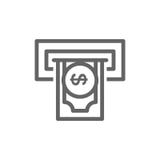 Simple insert credit card and bank ATM line icon. Symbol and sign vector illustration design. Editable Stroke. Isolated stock illustration Simple insert credit card and bank ATM line icon. Symbol and sign vector illustration design. Editable Stroke. Isolated stock illustration