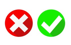 Vector sí y ningunas marcas de verificación en los círculos, illustrat común del vector libre illustration Vector sí y ningunas marcas de verificación en los círculos, illustrat común del vector libre illustration
