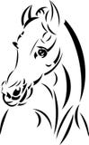 Vector Tattoo Style Horse Head. Royalty Free Stock Images