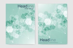 Vector templates for brochure magazine leaflet flyer cover booklet annual report. Modern futuristic hexagonal pattern vector illustration Vector templates for brochure magazine leaflet flyer cover booklet annual report. Modern futuristic hexagonal pattern vector illustration