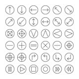 Vector thin icons set for web and mobile. Line stock illustration Vector thin icons set for web and mobile. Line stock illustration
