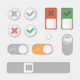 Vector Toggle switch icons. On and Off, Check Mark vector illustration Vector Toggle switch icons. On and Off, Check Mark vector illustration