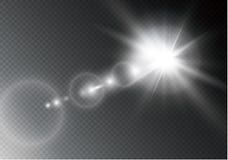Vector transparant de gloed lichteffect van de zonlicht speciaal lens Zonflits met stralen en schijnwerper royalty-vrije illustratie Vector transparant de gloed lichteffect van de zonlicht speciaal lens Zonflits met stralen en schijnwerper royalty-vrije illustratie