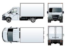 Vector truck template isolated on white vector illustration Vector truck template isolated on white vector illustration
