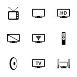 Vector tv icon set stock illustration Vector tv icon set stock illustration