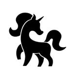 Download Black Silhouette Of Unicorn`s Head Vector Stock Vector ...