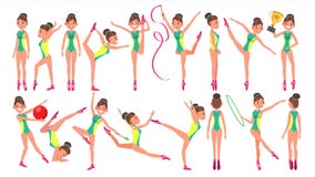 Vector van de gymnastiek de Vrouwelijke Speler Gymnastiek- hoepel demonstrate presentatie Het spelen in Verschillend stelt Vrouw vector illustratie Vector van de gymnastiek de Vrouwelijke Speler Gymnastiek- hoepel demonstrate presentatie Het spelen in Verschillend stelt Vrouw vector illustratie