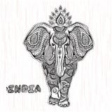 Vector vintage Indian elephant illustration stock illustration Vector vintage Indian elephant illustration stock illustration
