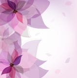 Vector Violet Flower Card Royalty Free Stock Photography