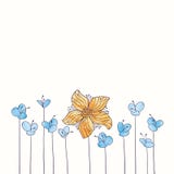 Vector watercolor flower border. Hand draw floral illustration stock illustration Vector watercolor flower border. Hand draw floral illustration stock illustration