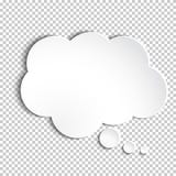 Vector white paper thought bubble stock illustration Vector white paper thought bubble stock illustration