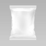 Vector White Vertical Sealed Empty Plastic Foil Bag for Package Design with Smooth Edges Close up Isolated on Background Royalty Free Illustration Vector White Vertical Sealed Empty Plastic Foil Bag for Package Design with Smooth Edges Close up Isolated on Background Royalty Free Illustration