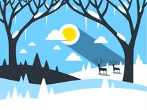 Vector Winter Landscape Stock Image Vector Winter Landscape Stock Image