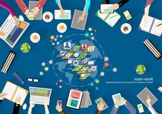 Vector workspace for business meetings and brainstorming. Traditional concepts and web banners, print media and mobile vector illustration Vector workspace for business meetings and brainstorming. Traditional concepts and web banners, print media and mobile vector illustration