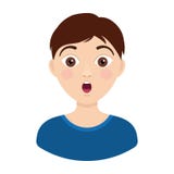 Vector young boy face surprised royalty free illustration Vector young boy face surprised royalty free illustration