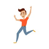 Vector young teenager dances smiling isolated Royalty Free Stock Photos Vector young teenager dances smiling isolated Royalty Free Stock Photos
