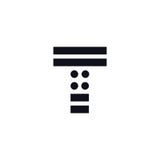 Vector Zwart-wit Logo Letter T vector illustratie Vector Zwart-wit Logo Letter T vector illustratie