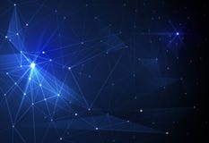 Vector абстрактные молекулы и техника связи на голубой предпосылке Футуристическая концепция цифровой технологии Стоковое Изображение Vector абстрактные молекулы и техника связи на голубой предпосылке Футуристическая концепция цифровой технологии Стоковое Изображение