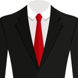 Vector иллюстрация костюма чернокожего человека с красной связью и белой рубашкой бесплатная иллюстрация Vector иллюстрация костюма чернокожего человека с красной связью и белой рубашкой бесплатная иллюстрация